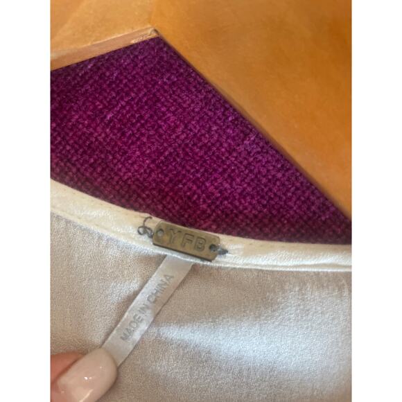 YFB Siren Maxi Dress Shibori Cover Up Kimono White Young Fabulous & Broke XS - Picture 3 of 6